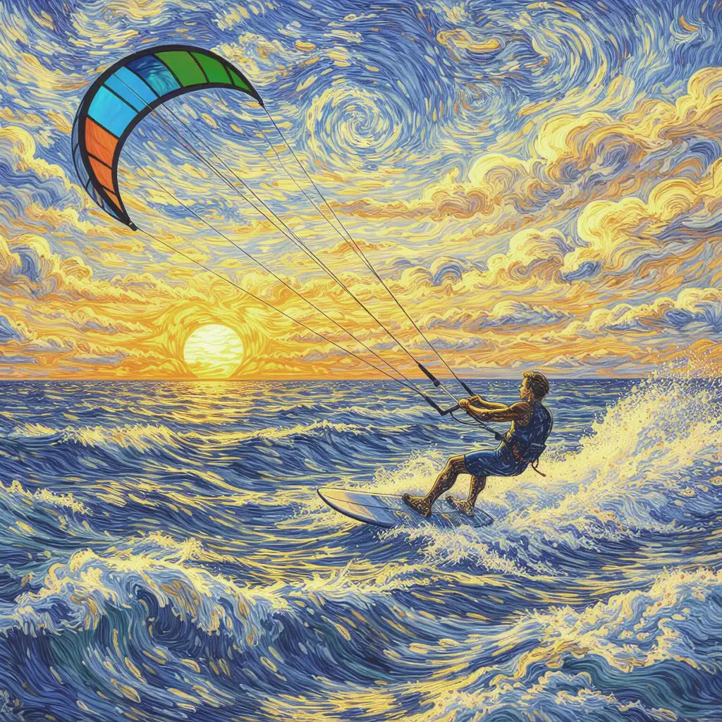 kitesurfing art